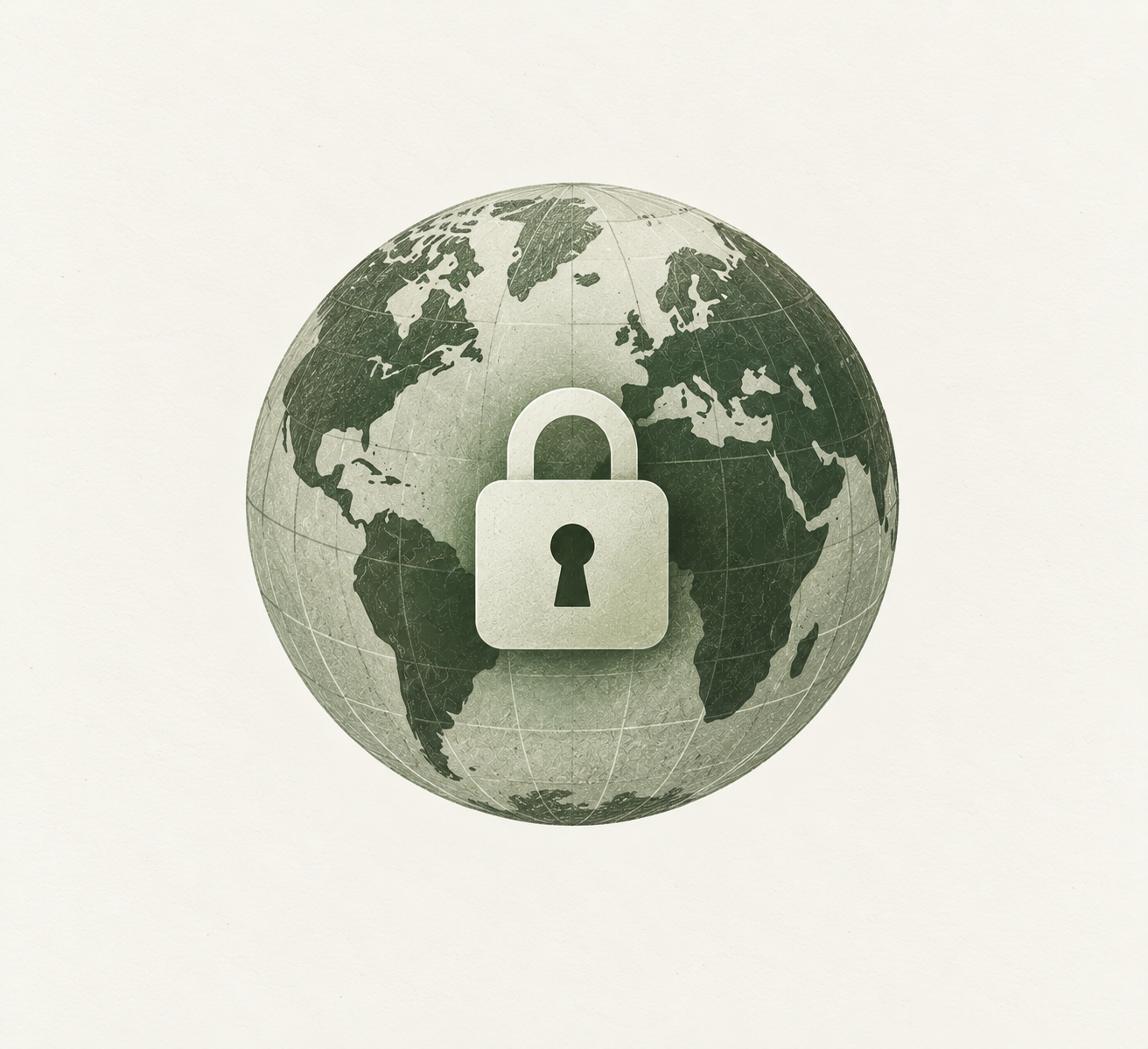 Illustration of a secure world protected by a lock